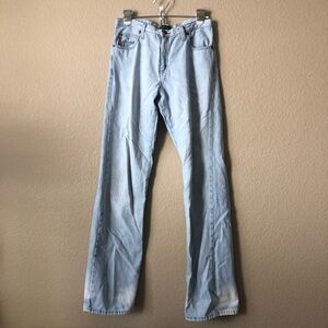 Armani jeans bleached dip distressed jeans